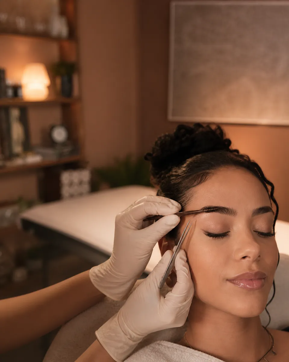 Eyebrow design treatment detail